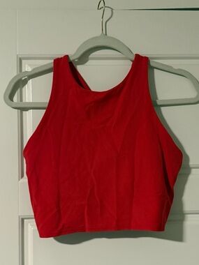Athleta Red Crop Workout Tank